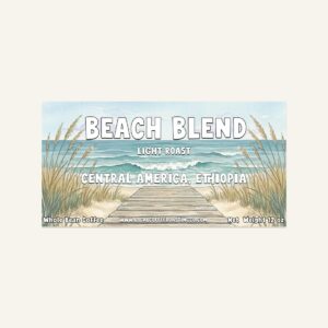 Beach Blend label